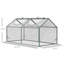 Serre transparente avec design fonctionnel pour l'extérieur, 46,8 x 24 x 24 po, PVC et acier