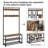 73” H Metal Hall Tree Entryway Coat Rack with Shoe Storage Bench
