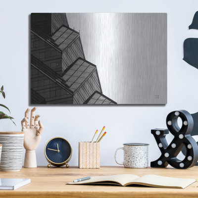Luxe Metal Art 'Philly View 1'  by Nathan Larson Metal Wall Art, 24" x 16"