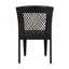 Ensemble de 4 chaises de salle à manger d'extérieur empilables avec rotin en PE résistant aux rayons UV et structure en acier, pour patio, jardin, balcon, supporte 400 lb