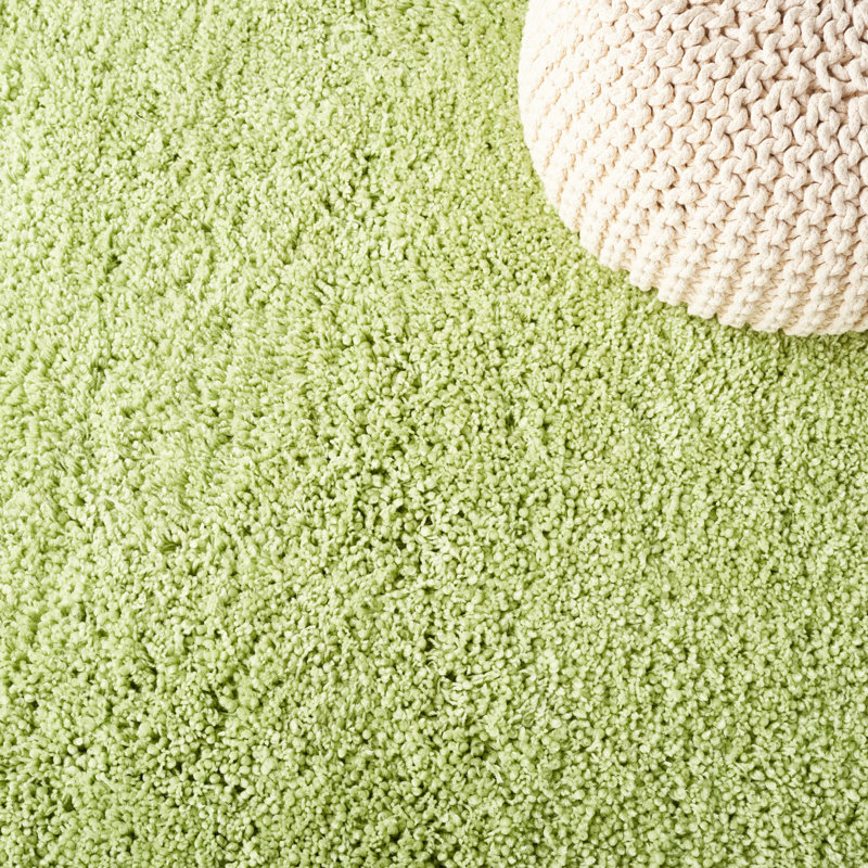 Tapis de couleur unie touffeté à la main Assar, Rond 6 pi