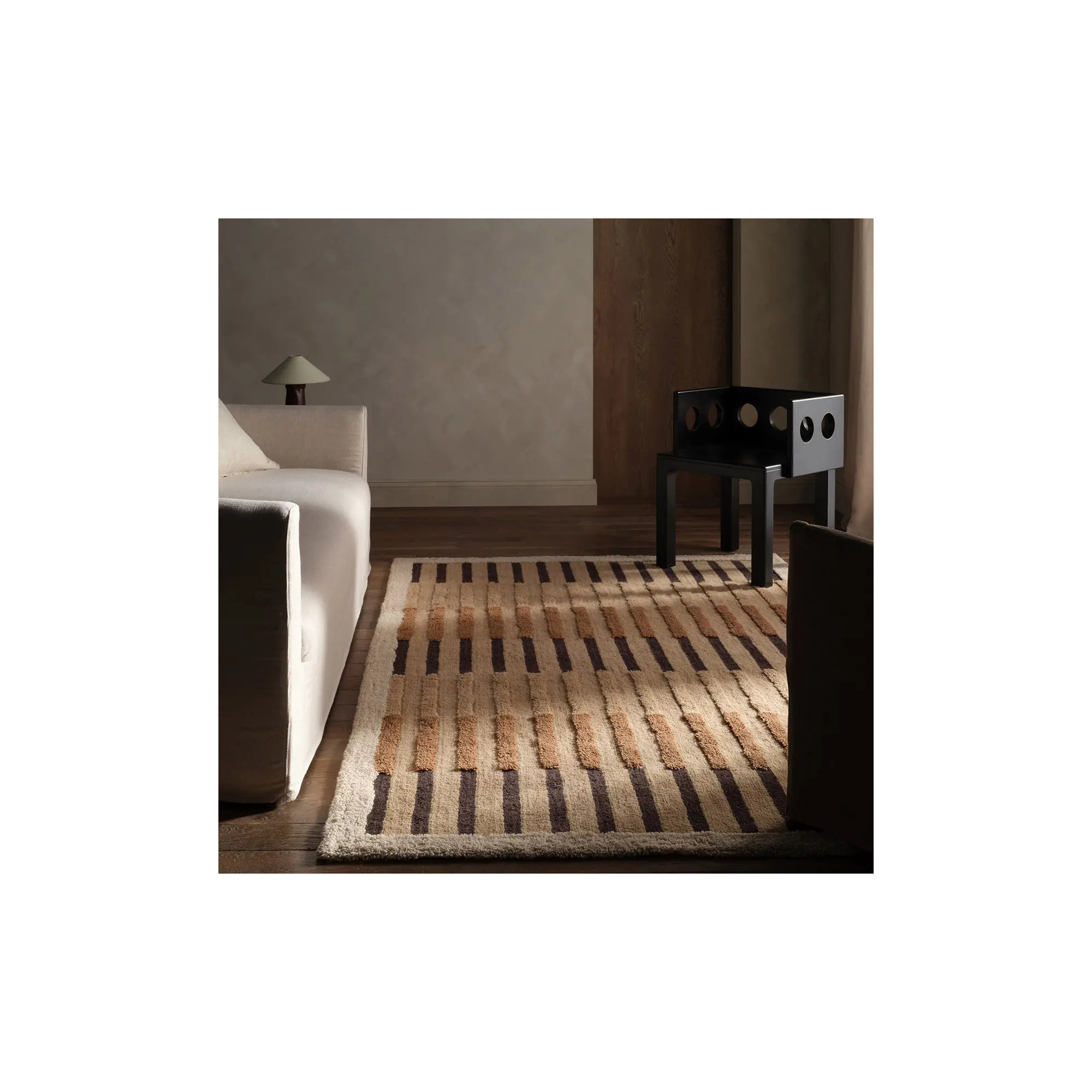  Jivika AIB03 Handmade Geometric Brown Area Rug (7'9"x9'9"), Rectangle 8'6" x 11'6"