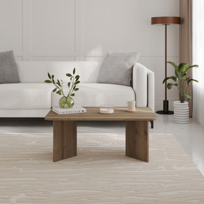  Modern Radius Rectangular Coffee Table, Living Room
