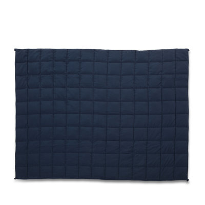 Couverture lestée 20 lb, coton 60 x 80 multicouches, bleu marine