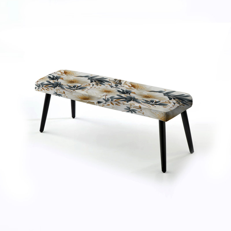 Banc rembourré Coastal Tranquil Florals Collage Unveilé IV - Floral