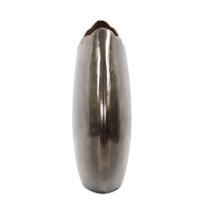 Baniff Jagged Edged Disc Vase- Medium, 13" H x 15.5" W x 5" D