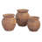 Set Of 3 Rustic Decorative Pots