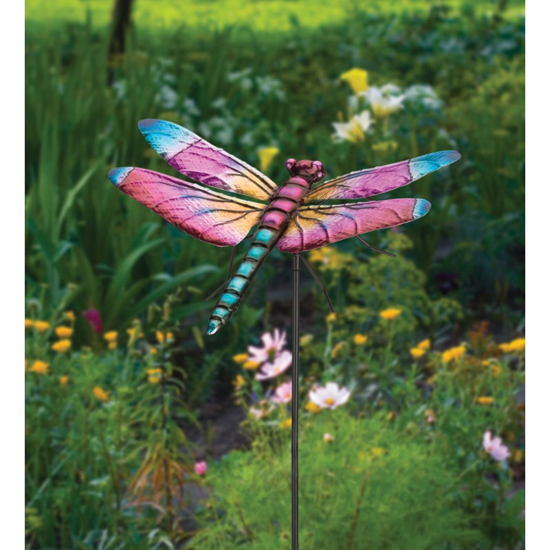 Dragonfly Stake - Skimmer, 36.25" H x 10.25" W x 7.5" D
