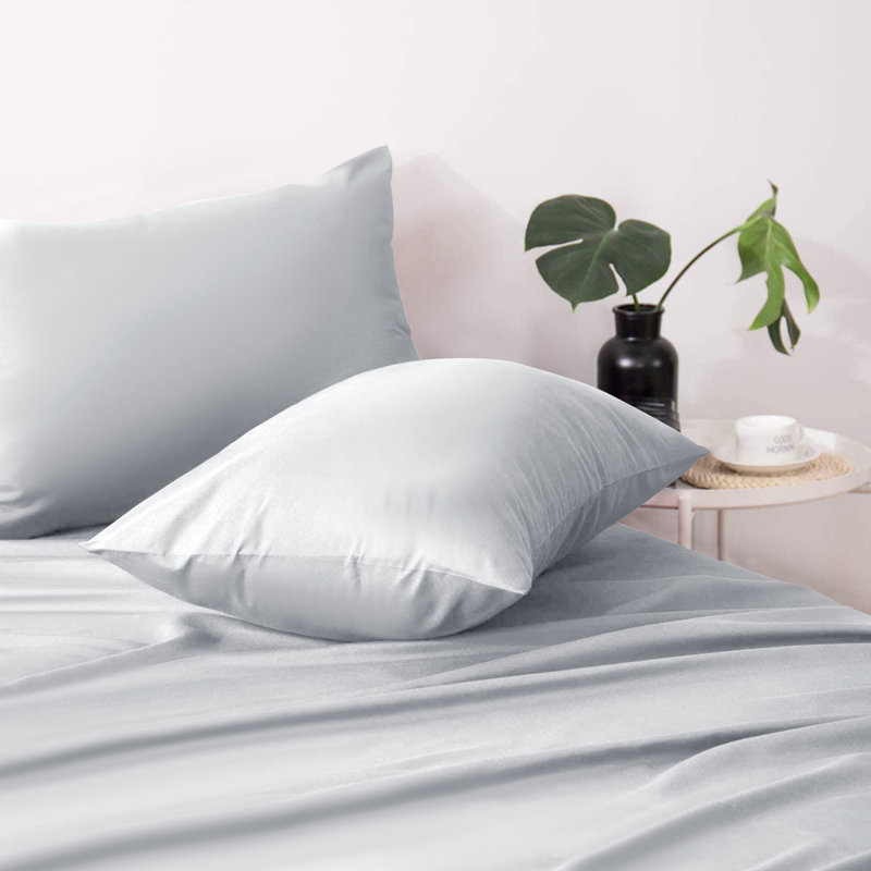 Jaramiah Super Soft Plain Microfiber PillowCase, Silver