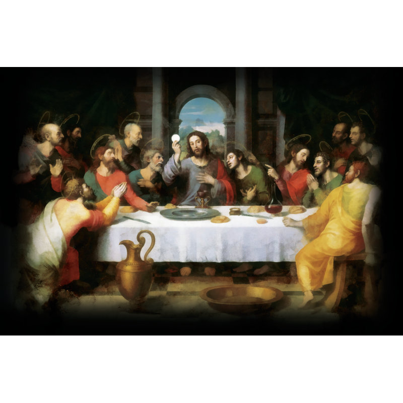 Painterly Last Supper - Wrapped Canvas Art Prints, 30cm H x 46cm W x 3.8cm D
