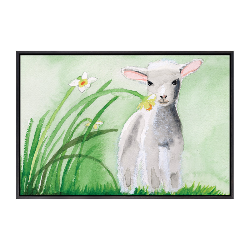 «Baby Spring Animals IV» par Alicia Ludwig - reproduction d'art, Pas de tapis, H 18 po x l 26 po x P 1,5 po
