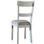 2 chaises d'appoint latérales, dossier, siège en mousse grise, pieds élégants, chaises avec sièges rembourrés, pieds en bois