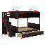 Lit superposé avec tablettes-37039330