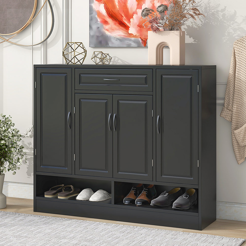 Free Standing 20 Pair Shoe Storage Cabinet Ebern Designs