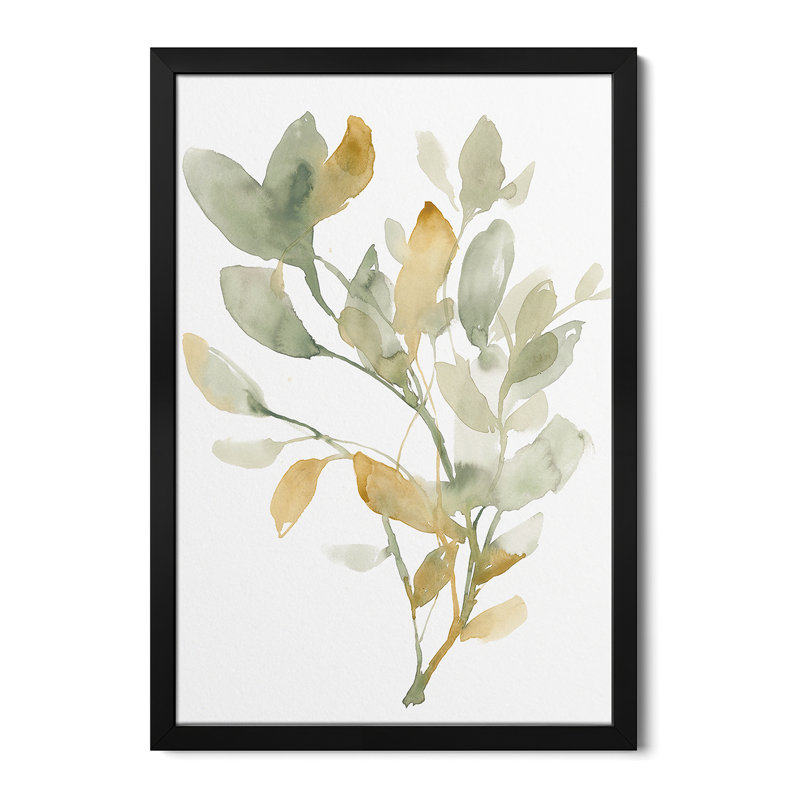 Sage & Sienna Leaves I, affiches encadrées de qualité supérieure, H 24 po x l 16 po