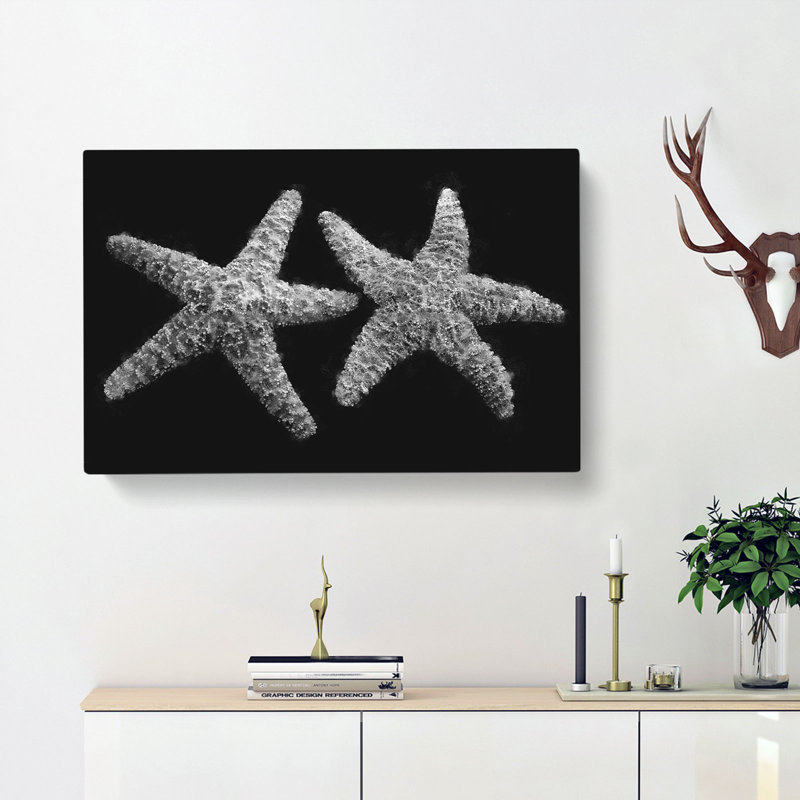 Two Starfish - Wrapped Canvas, 50cm H x 76cm W x 3cm D