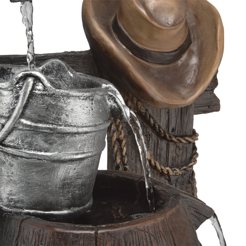 Fontaine de chapeau de cowboy en polystone Tawanna