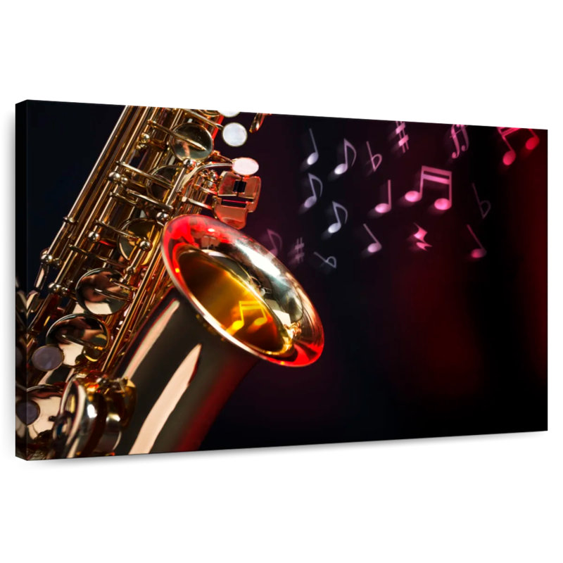 Abarca Saxophone Musical Notes, 16" H x 24" W