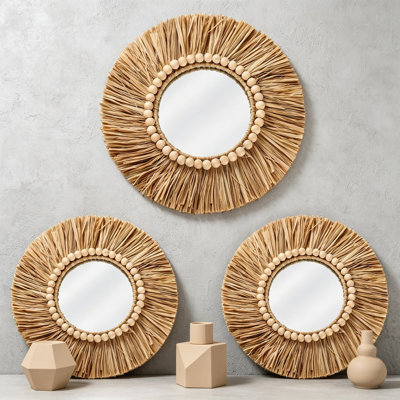 Ensemble de miroirs muraux Boho Rapia