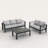 Kassian 5 - Person Patio Conversation Set with Cushions-635513368-635513371