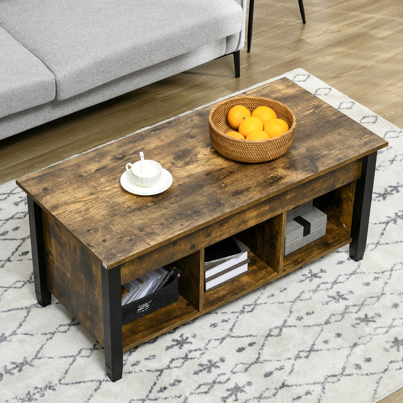 Table basse Poitiers, Brun rustique