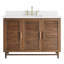 Lowell Woodgrain 48" Single Bathroom Vanity With Pure Quartz Top-99822980