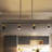 4-Light Modern Linear LED Spotlight Pendant with Adjustable Heads for Kitchen Island