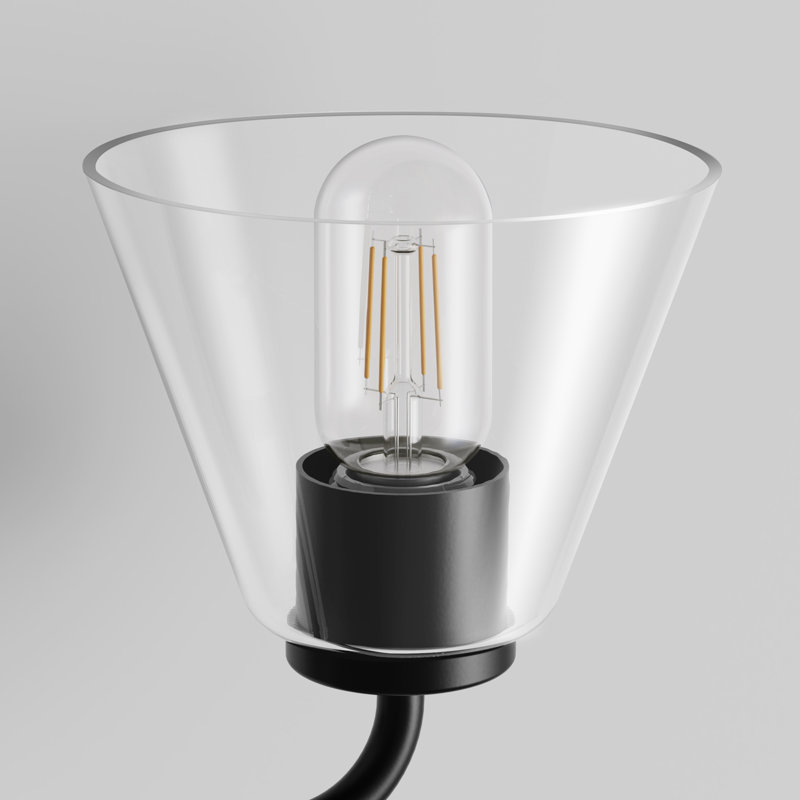 Luminaire moderne 3 lumières avec abat-jour conique en verre Aigars Sleek