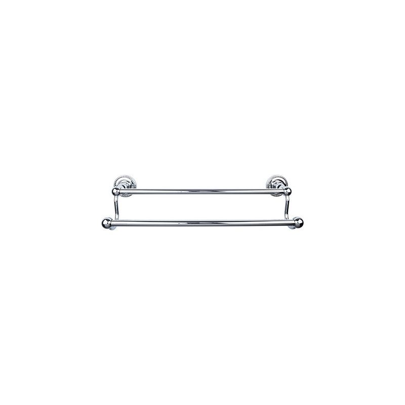 Edwardian Bath Double 32 1/2" Wall Mounted  Towel Bar, Polished Chrome