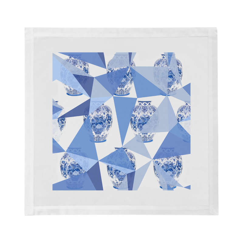 Serviettes de table en satin de coton Royal Delft Elements