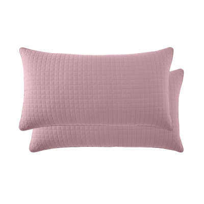 Deux housses de taie décorative matelassées en microfibre brodées Vilano Springs