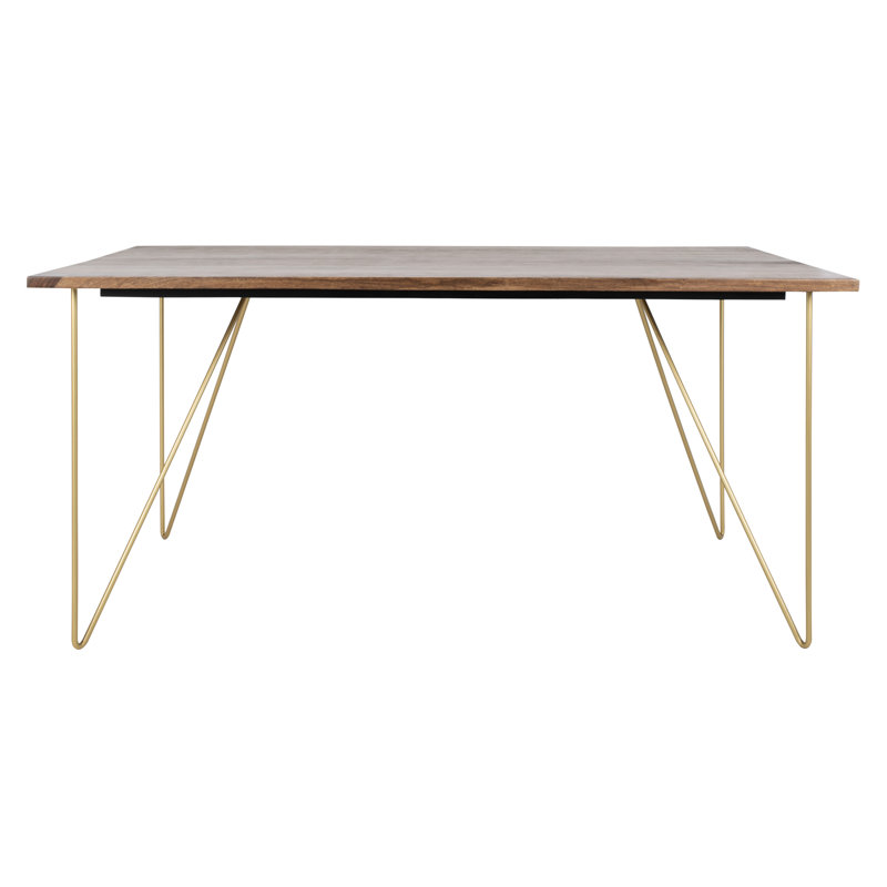 Devin Walnut Solid Wood Top Dining Table