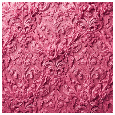 Pink Ornate Damask Comforter