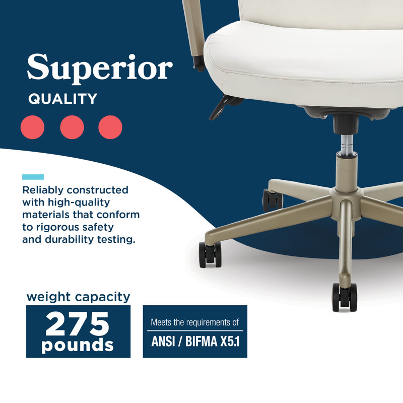 La-Z-Boy Baylor Modern Executive Office Chair, Adjustable Comfy Desk Chair, Ergonomic Computer Chair with Lumbar Support
