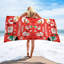 Serviette de plage en microfibre de Noël à séchage rapide, 30 x 60 po