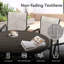 Ensemble de salle à manger de patio, ensemble de mobilier de patio de 4 chaises de patio empilables et table ronde d'extérieur en métal de 40,6 po-659592874-659592875-659592873