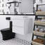 Meuble-lavabo mural 24 po avec lavabo en céramique blanche-1042980474