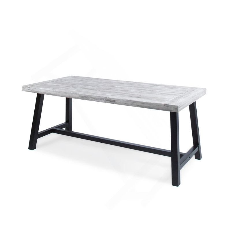 Rectangular Outdoor Dining Table ,, Black, Gray
