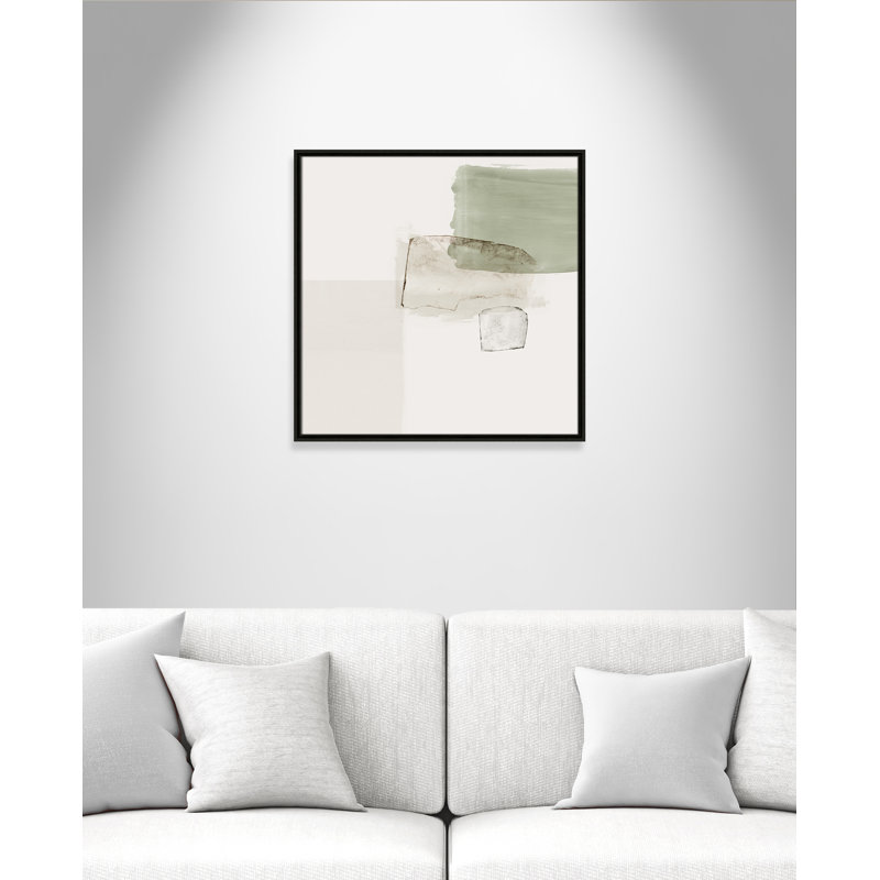 Carolsue Summer Days with You - Floater Frame Painting on Canvas, 25.5" H x 25.5" W, Espresso