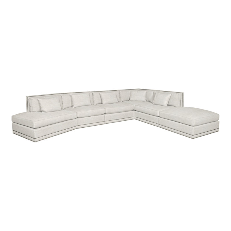 Steadman By Michael Weiss Upholstered Sectional Reversible, Nadia Parchment, Yes
