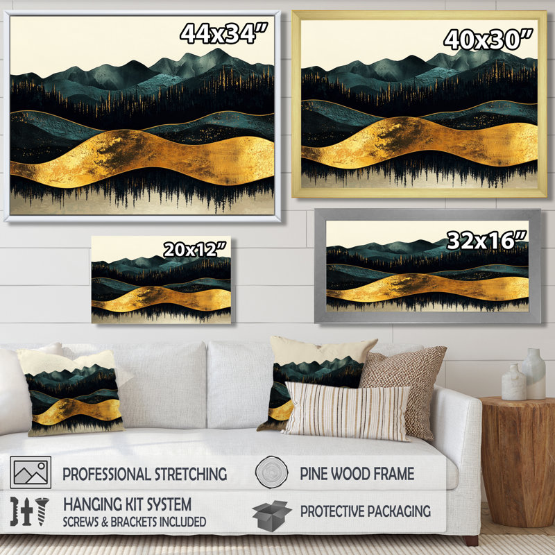 Rathbone - Landscapes Wall Art, Brun, Impression encadrée flottante, H 24 po x l 32 po