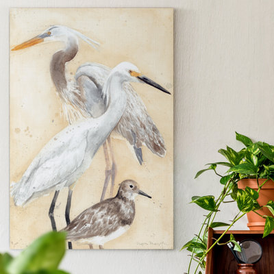 «Watercolor Waterbirds II», reproduction d'art sur toile tendue