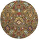 Tansy Handmade Wool Green / Multi Rug