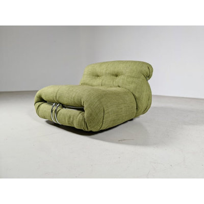 Chaise longue touffetée en polyester 33 po Fayez
