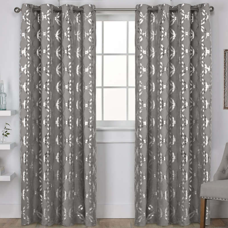 Semi Sheer Curtain Pair, 54" W x 84" L, Black Pearl