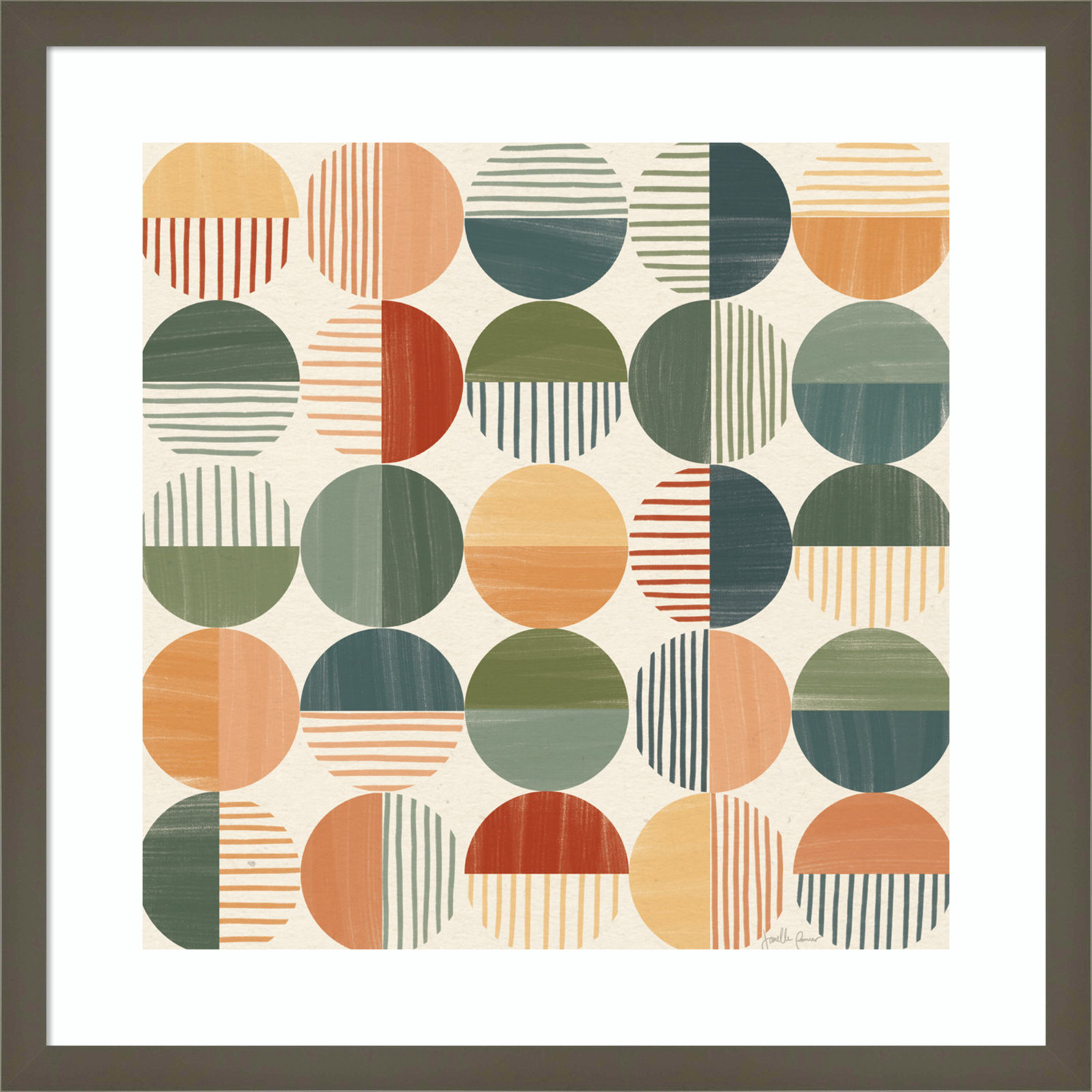 Born To Roam Pattern II, Gray, 21" H x 21" W x 1" D