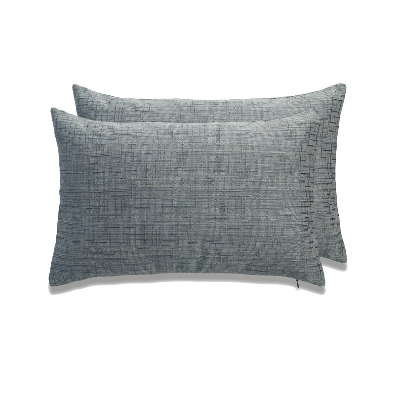 SEATTLE SOLID Cotton Blend Reversible Throw Pillow, Gray