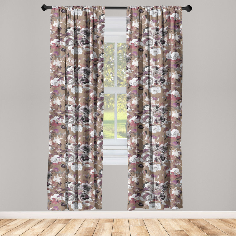 Semi Sheer Curtain Pair, 63" W x 56" L