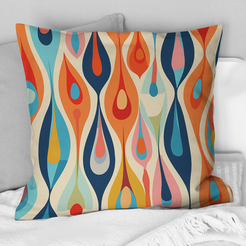 Coussin Retro Abstract Drops