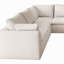 Canapé d'angle modulaire en forme de U de 108,3 pouces, 8 places, avec pouf et tissu tissé